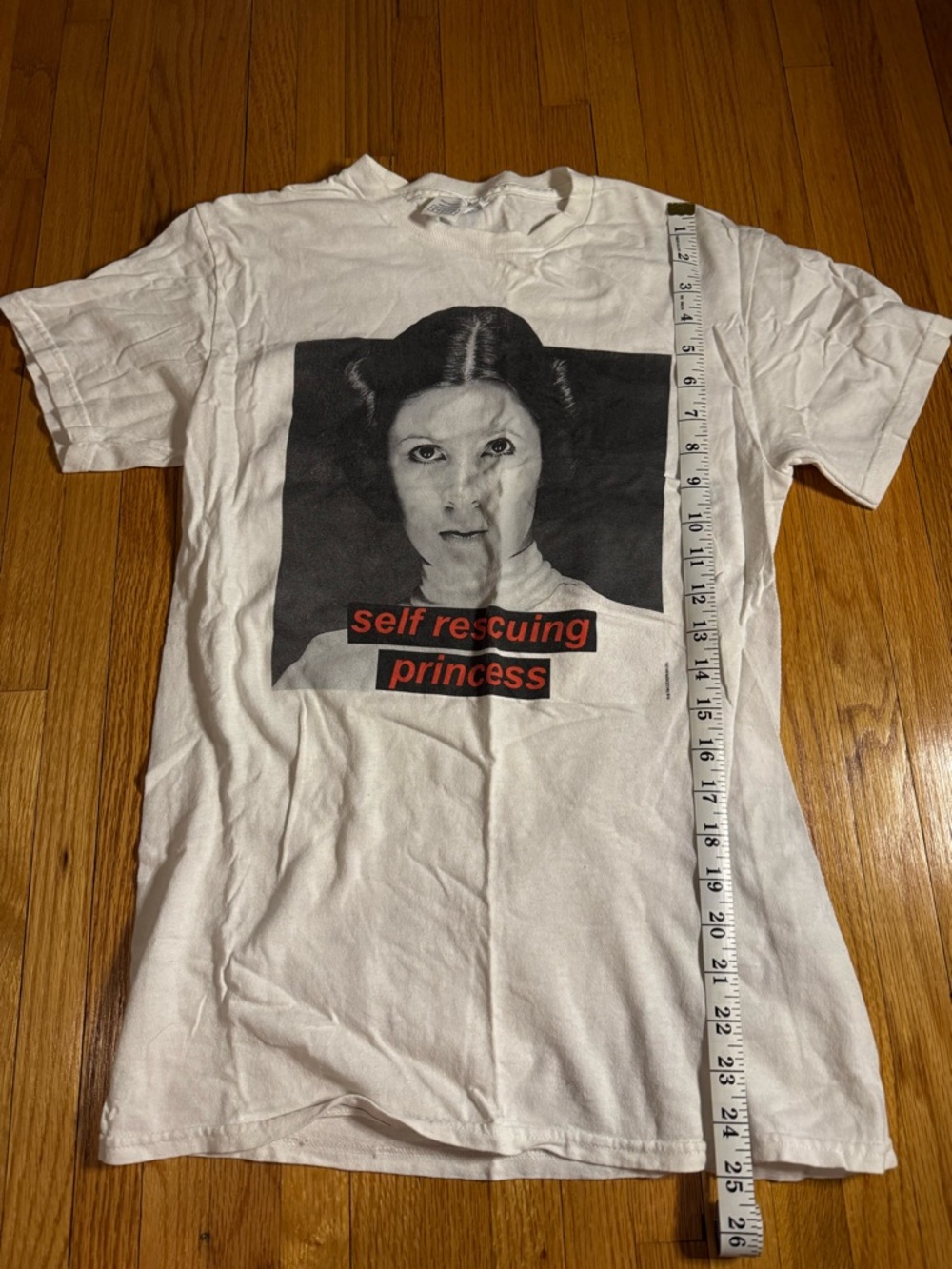 Star Wars Princess Leia Self Rescuing Princess Tee Small White - Picture 4 of 6